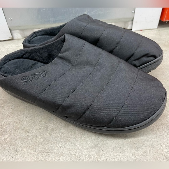 Subu Unisex Black Slippers Size 9.5 -10.5 Men